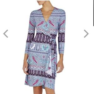 BCBGMaxAzria Adele wrap paisley dress